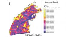 A mosaic of hot spots in the Leichhardt area of Sydney. Photo: Courtesy of ISF