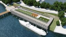 Artist’s impression the community green roof that will be built in Waverton